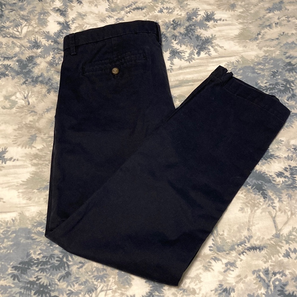 Banana Republic Navy Mens Mason Chino Straight Dress Pants 33W 30L EUC